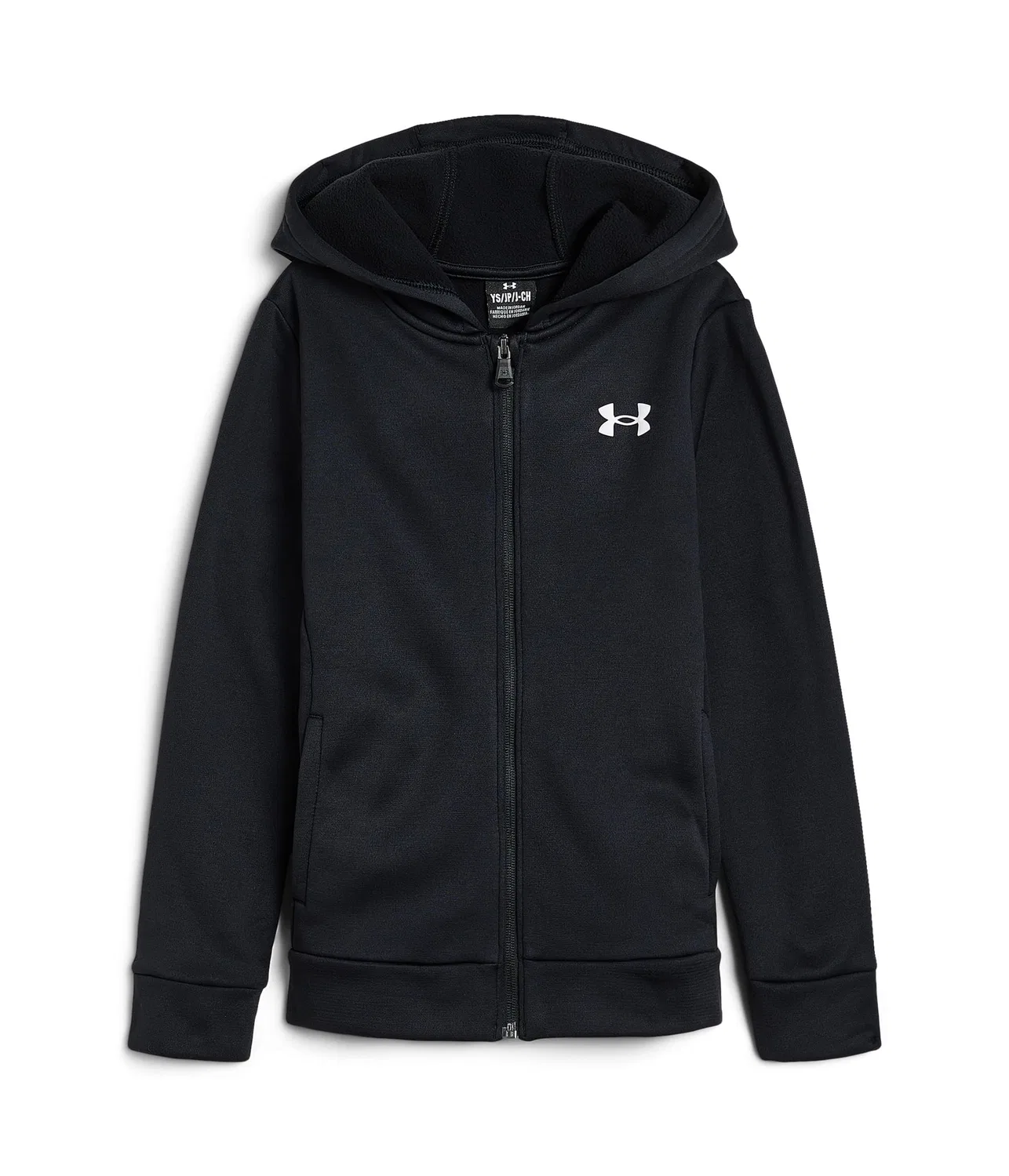 Флисовая толстовка на молнии Armour Fleece Full Zip (для больших детей) Under Armour Kids, Black/White