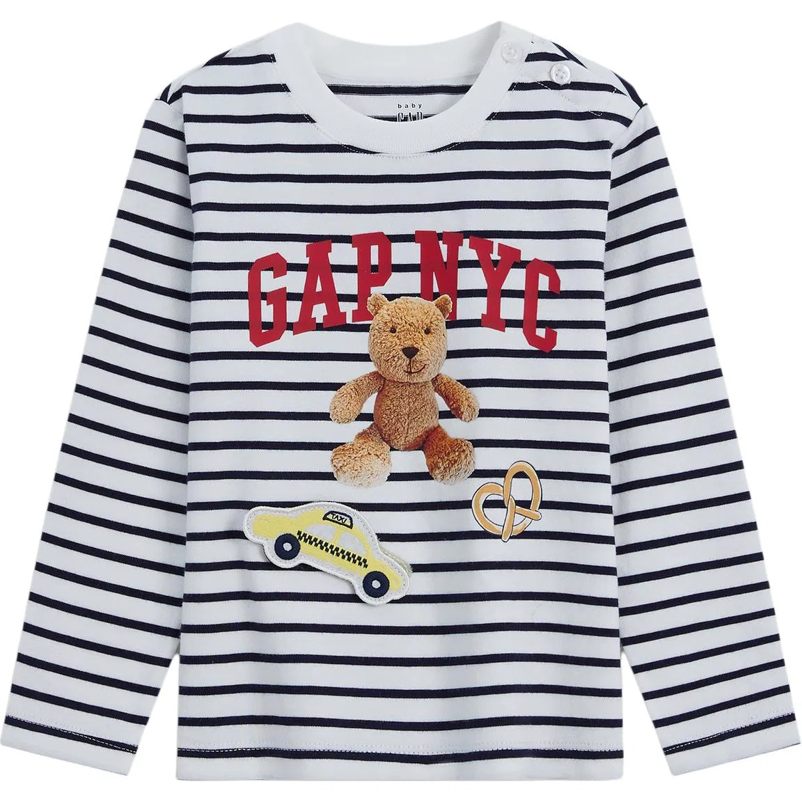 Детская футболка с коротким рукавом Marine Blue Stripe GAP