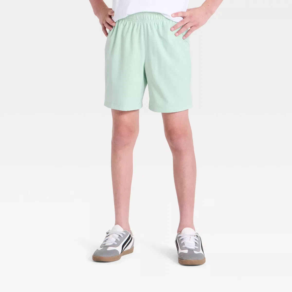 Детские шорты для мальчиков текстурированные All In Motion KIDS PERFORMANCE, Light Teal Green
