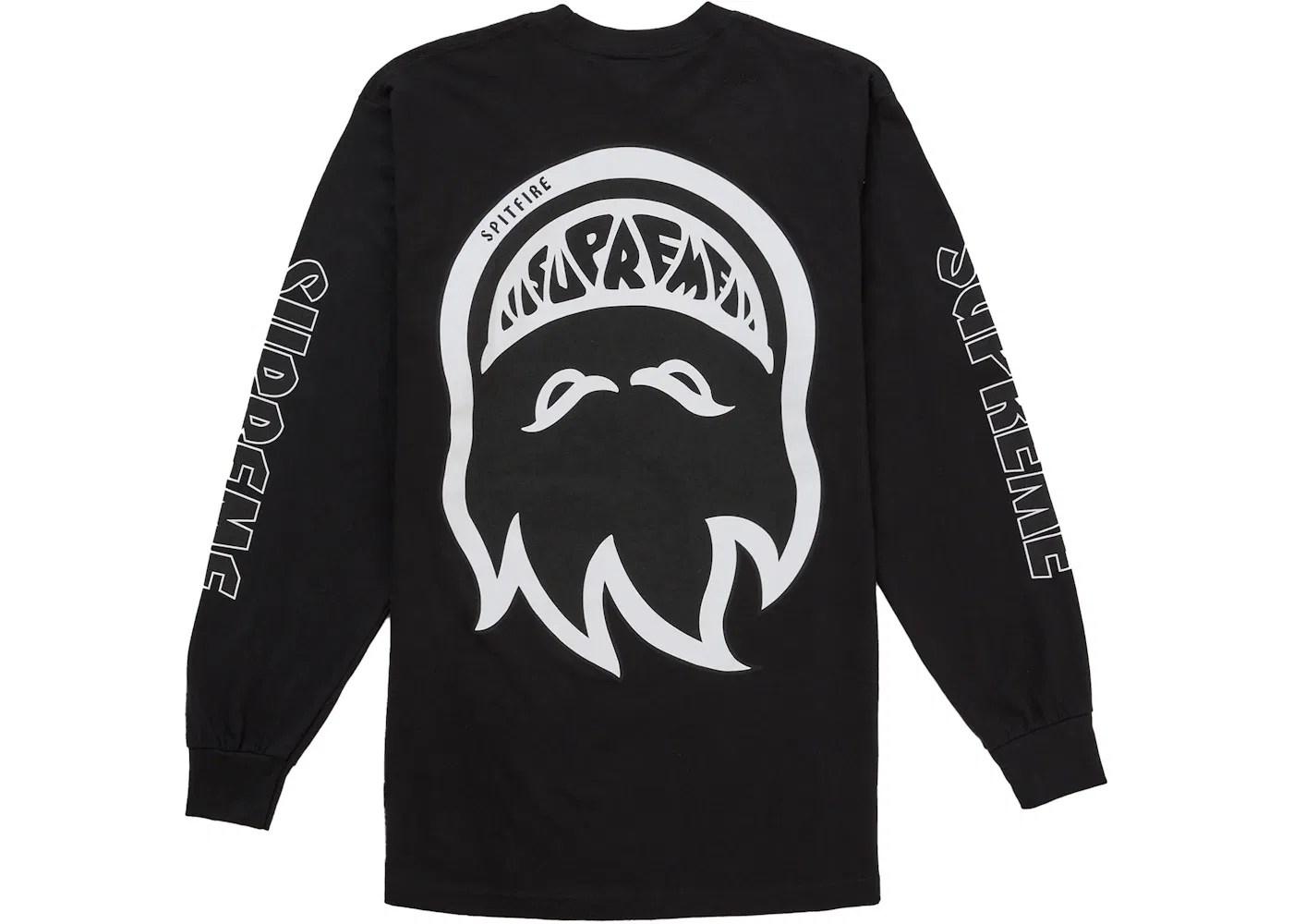 Мужская футболка с длинным рукавом с принтом Bighead Supreme, Black