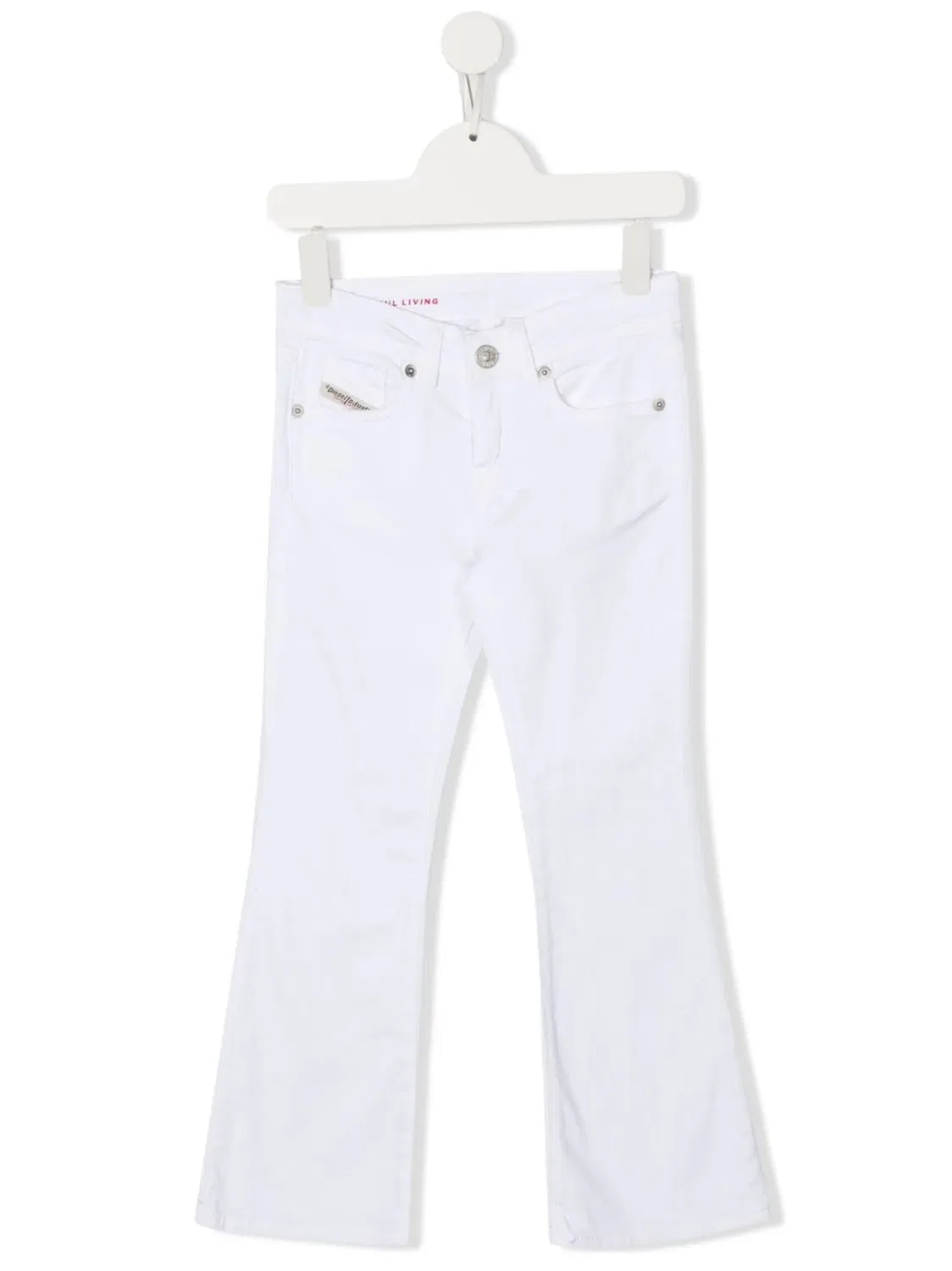 Джинсы bootcut средней посадки Diesel Kids, белый