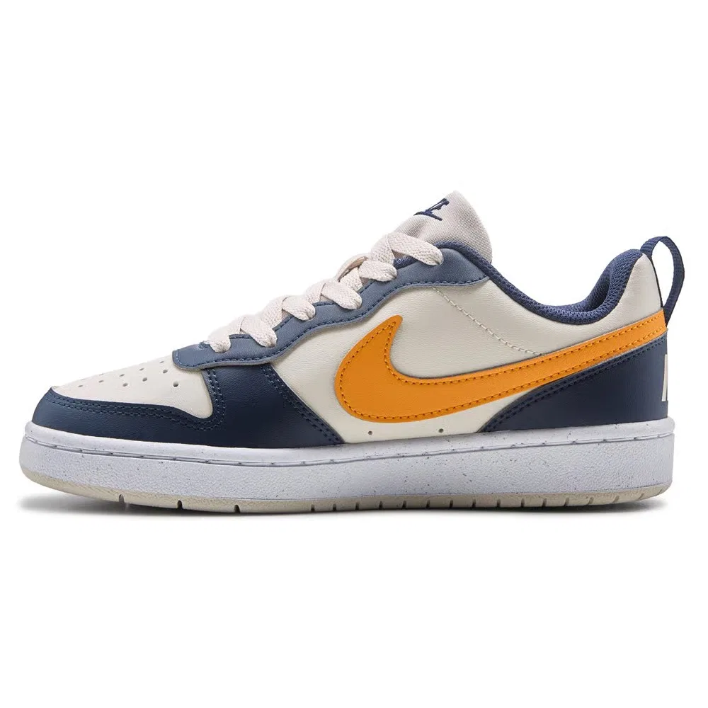 Детские низкие кроссовки Court Borough Recraft Nike, Grey/Navy/Orange — фото 3
