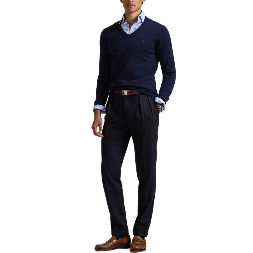 Мужской шерстяной свитер Polo Ralph Lauren, Blue — фото 3