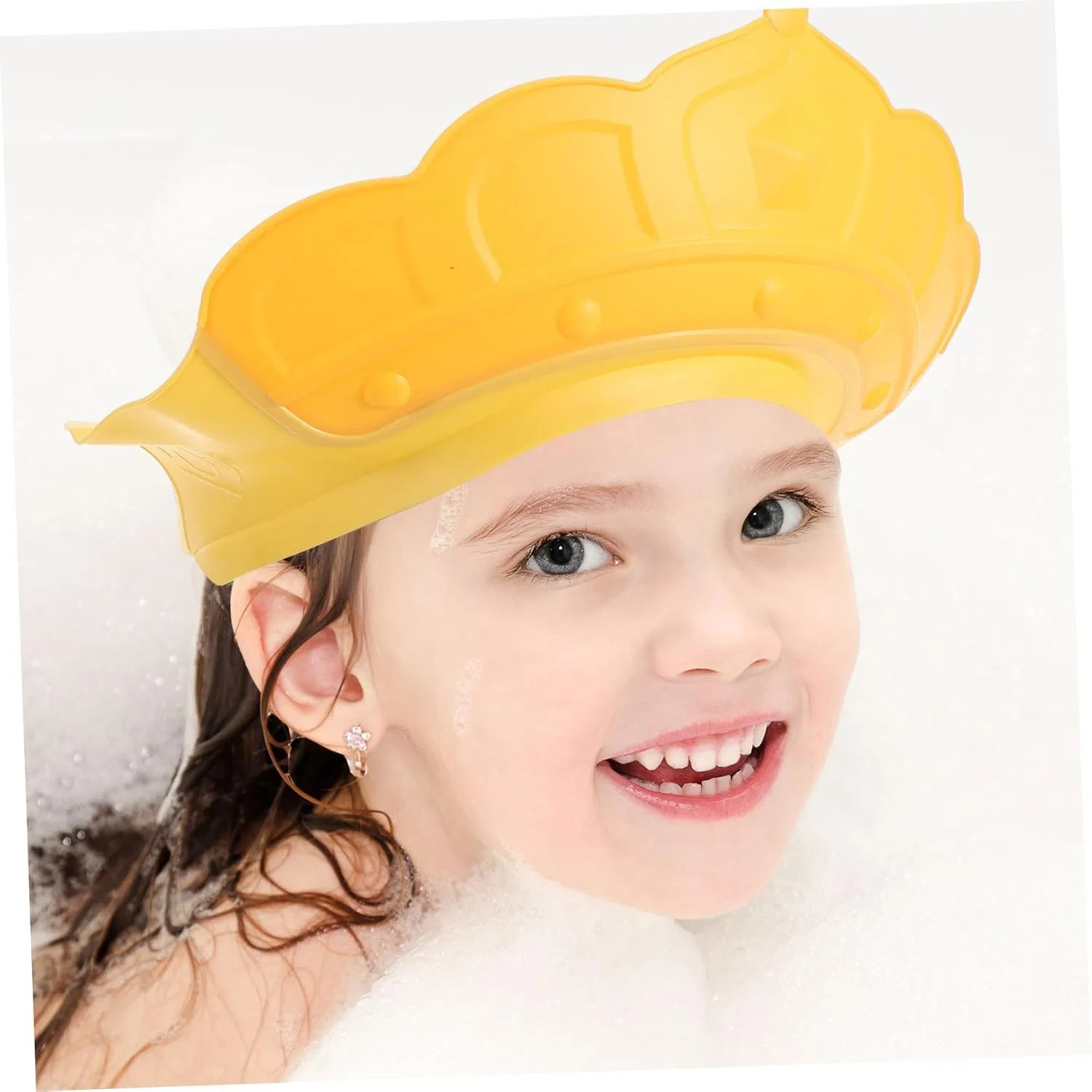 Детская шапочка для душа BESTonZON, PE, 25.5x23x4 см, Yellow — фото 4
