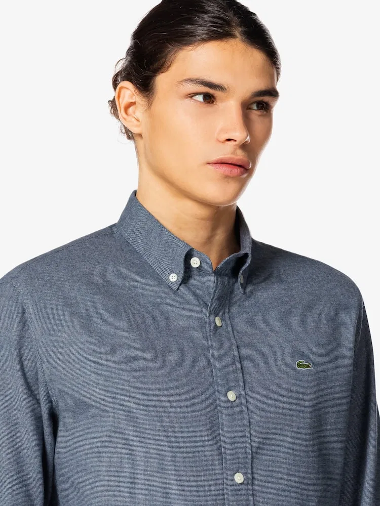 Рубашка с длинным рукавом фланелевая клетка LACOSTE — фото 2