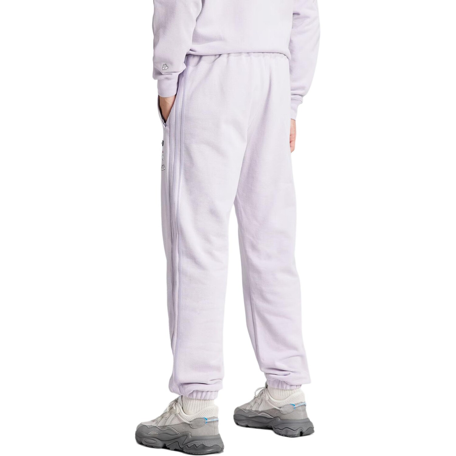 Трикотажные спортивные штаны мужские серебристые Adidas Originals, цвет Silver — фото 3