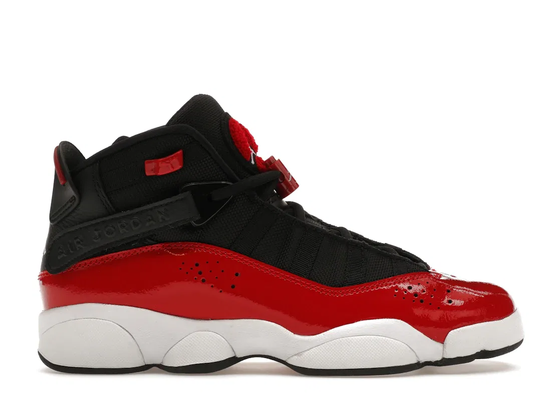 Детские кроссовки с длинным шнурком Jordan 6 Rings Jordan, Black/Fitness Red/White