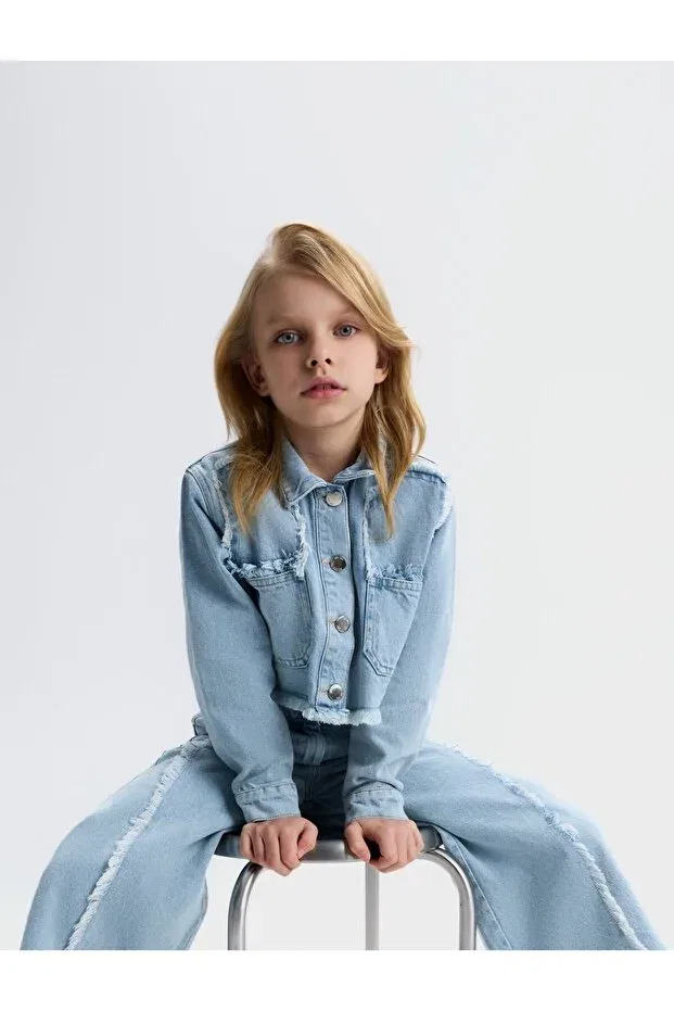 Джинсовая куртка для девочек 26ynk31706 Nk Kids — фото 3