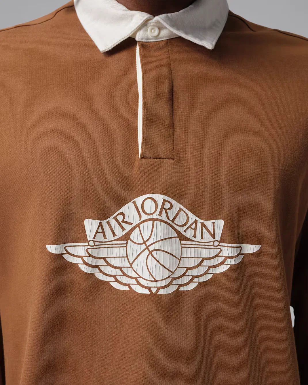 Мужская футболка для регби Jordan Flight Essentials, Light British Tan/Sail/Shadow Brown — фото 4