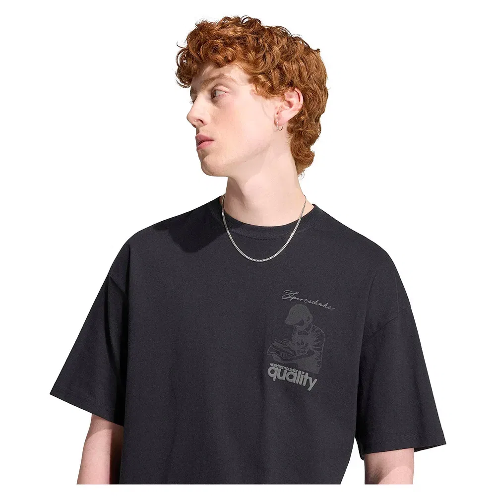 Мужская футболка с коротким рукавом Quality Adidas Originals, Black — фото 4