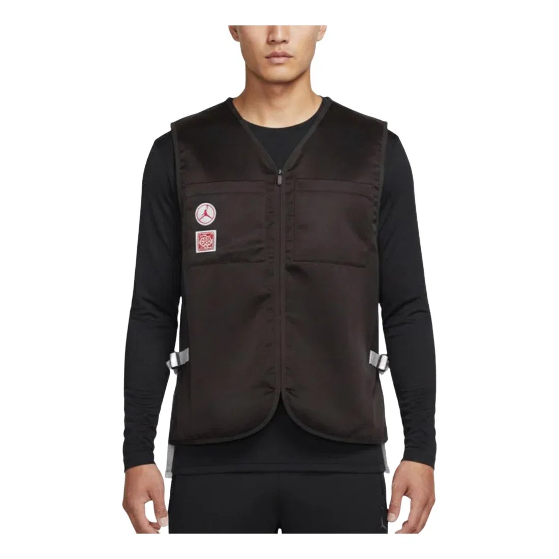 Мужской жилет Jordan Dongdan Utility Vest Velvet Brown Lt Orewood Brn, коричневый