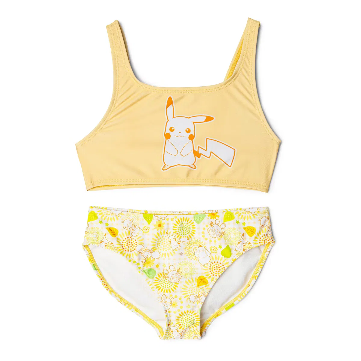 Комплект бикини с принтом Pokemon Pikachu Pokemon, Butter Yellow/Lime Green