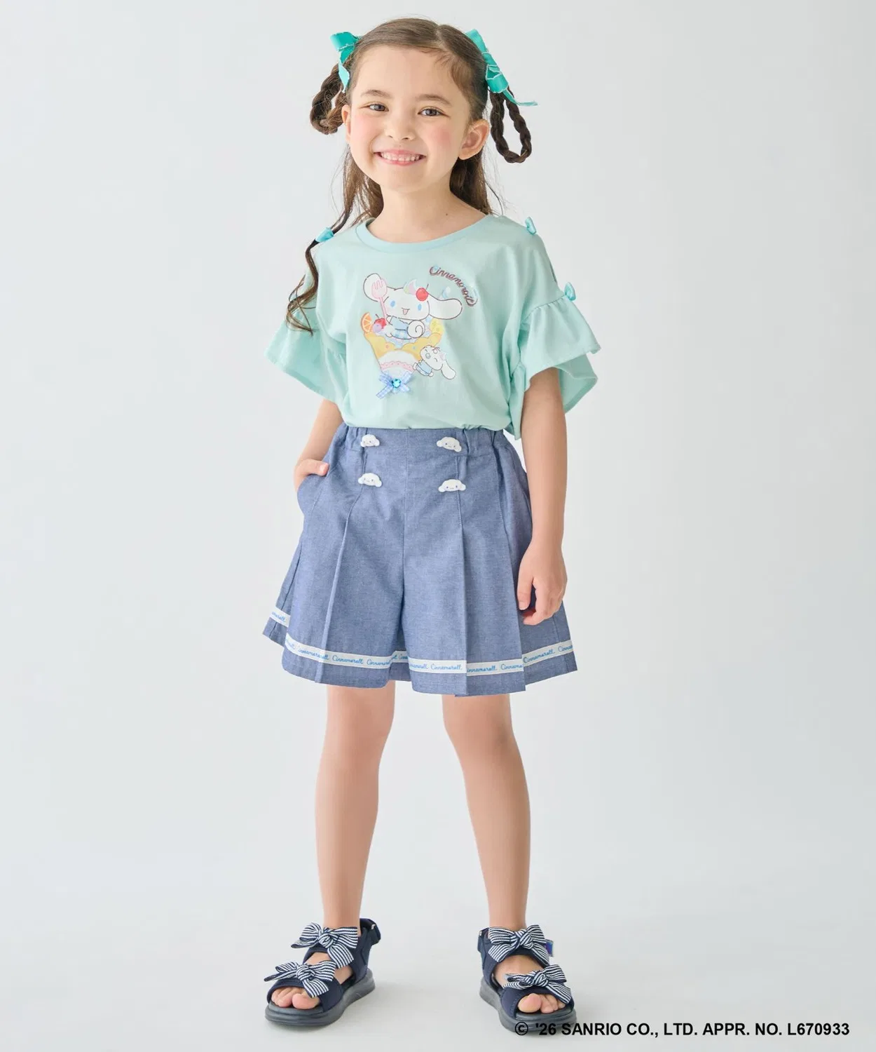 Детская футболка с коротким рукавом с принтом Fancy Frill Sleeve ANY, Белый — фото 2