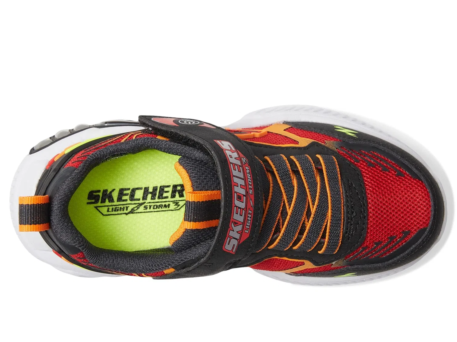 Детские кроссовки для мальчиков с подсветкой Light Storm 3 Skechers, Black Red — фото 3