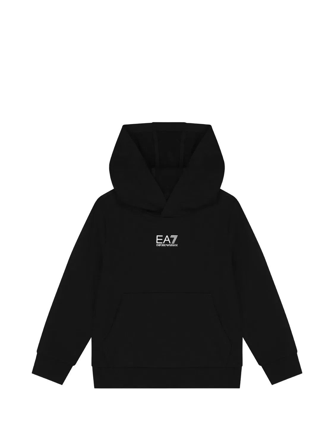 Худи с логотипом черного цвета EA7 Emporio Armani, черный