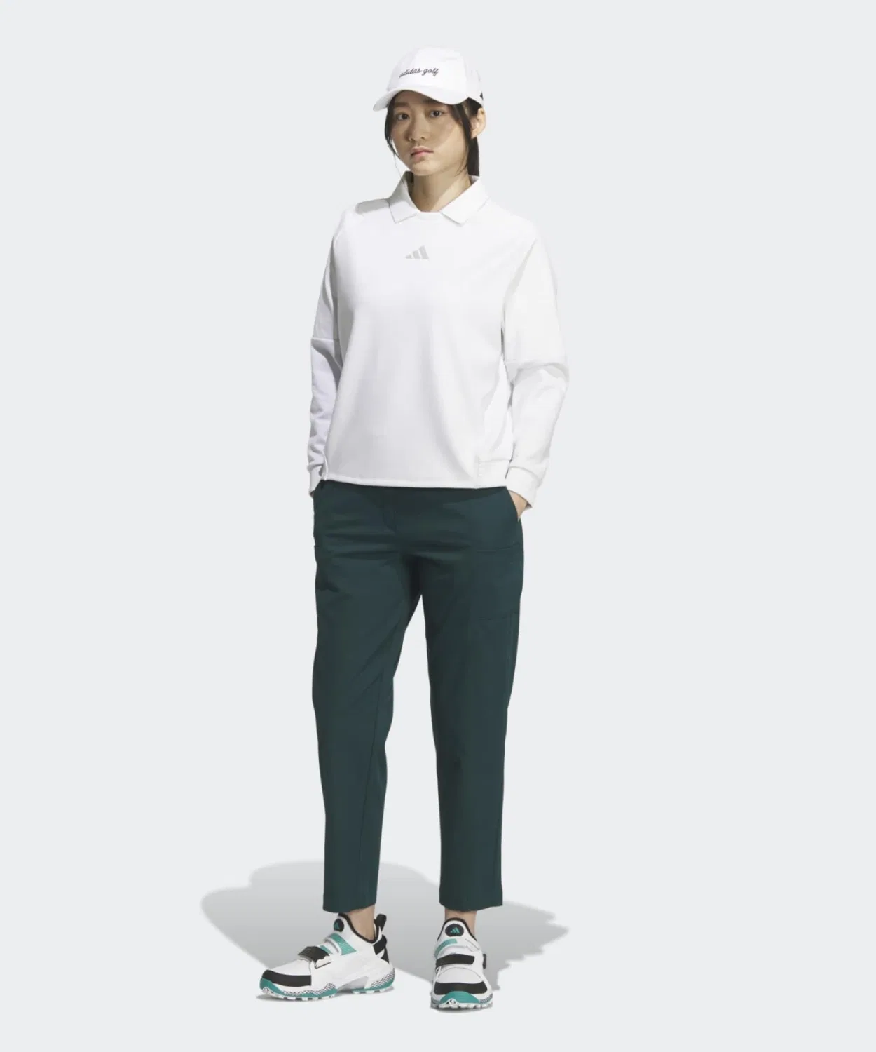 Женский свитшот с длинным рукавомAdidas Golf, Белый — фото 4