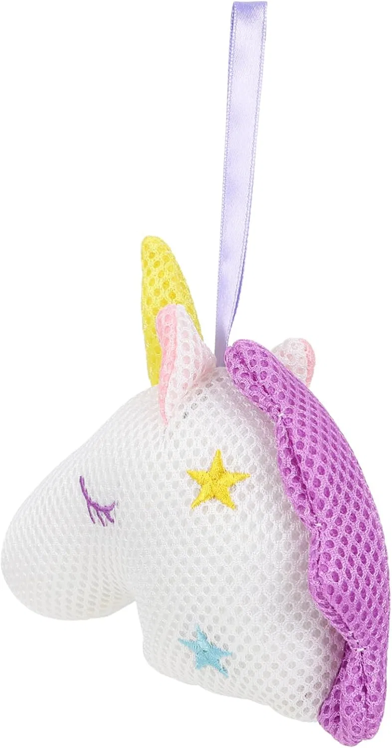 Мочалка для душа Unicorn Bath Sponges, MUSISALY, 1 шт, 32 г, Белая