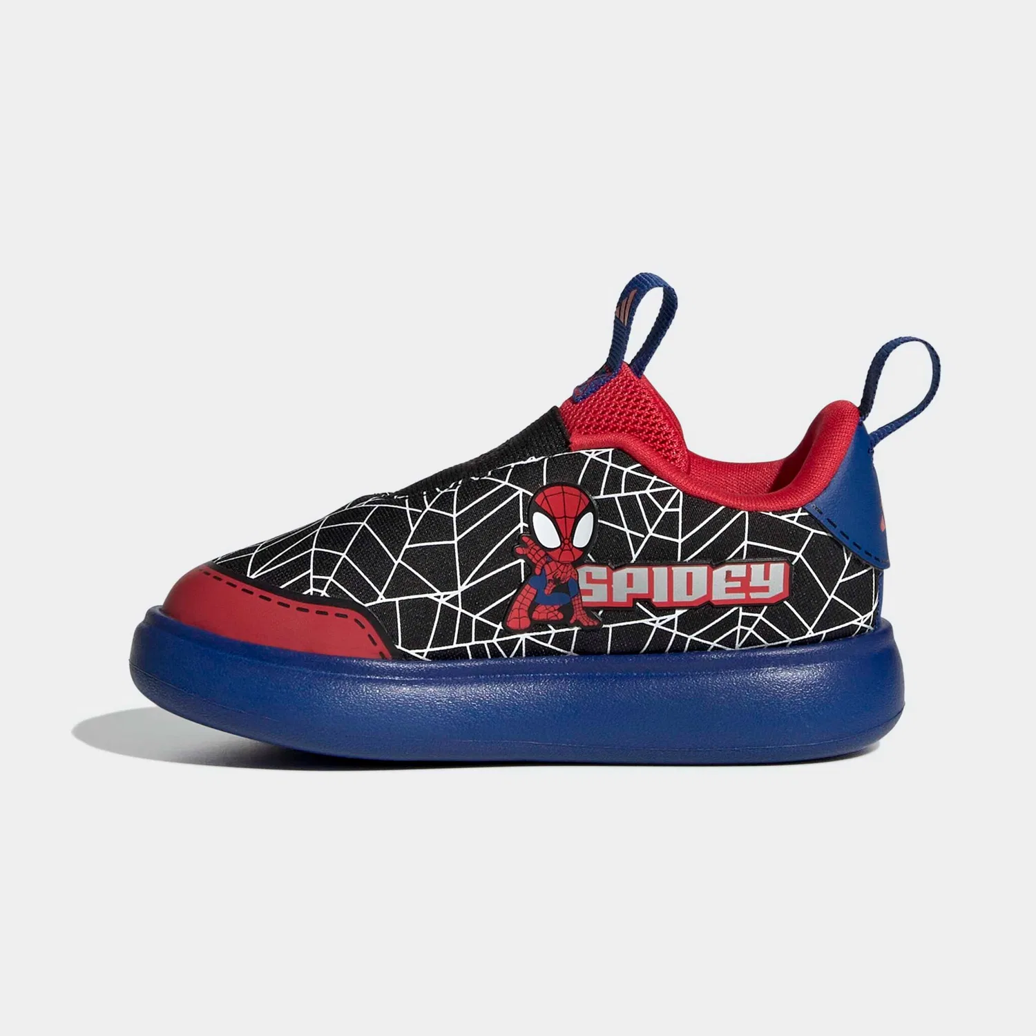 Детские спортивные кроссовки с очень легкой подошвой Adidas Sportswear, Core Black/Silver Metallic/Royal Blue — фото 3