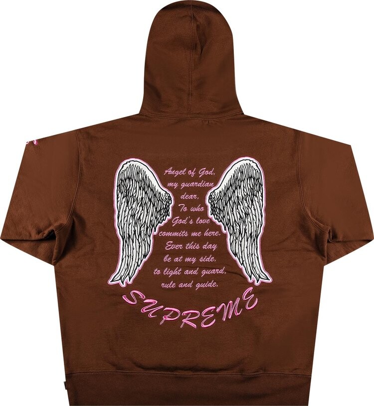 Толстовка Supreme Guardian Hooded Sweatshirt 'Dark Brown', коричневый — фото 3