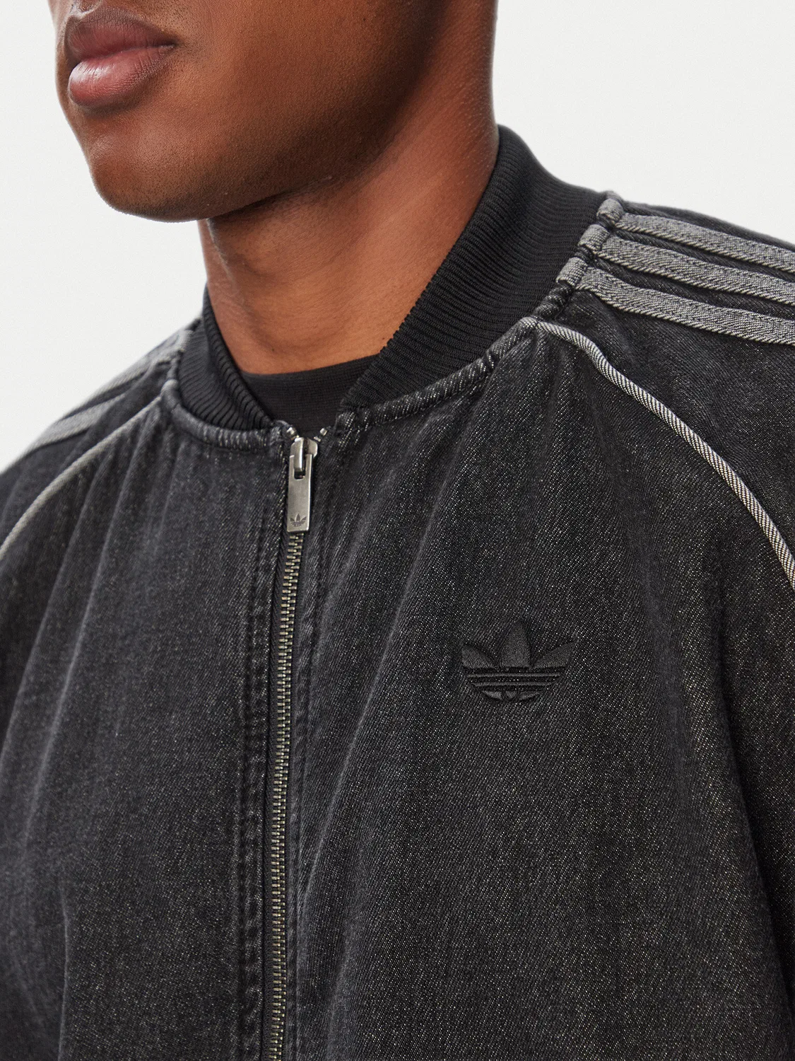 Мужская джинсовая куртка свободного кроя Sst Adicolor Adidas, черный — фото 4