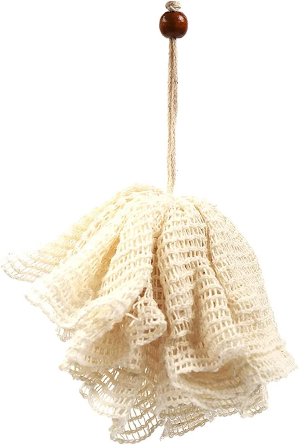 Мочалка из сизаля Yilingjc для эксфолиации, 19.5x14.5 см, Белый