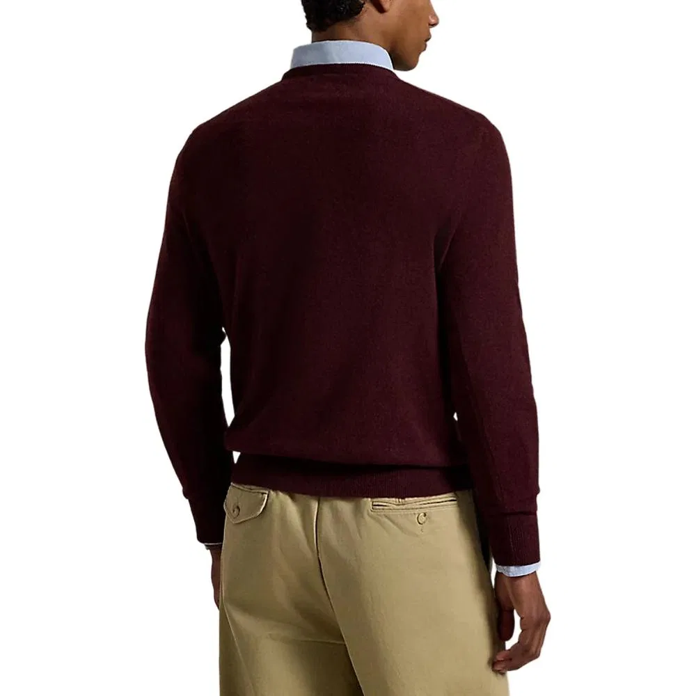 Мужской свитшот с вышивкой логотипа Polo Ralph Lauren, Classic Burgundy — фото 4