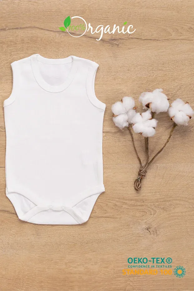 Детское боди для новорожденных хлопковое Sarebaby, Ecru — фото 2