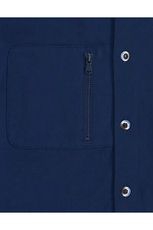 Детская рубашка для мальчиков с коротким рукавом Manimani, Navy Blue — фото 2