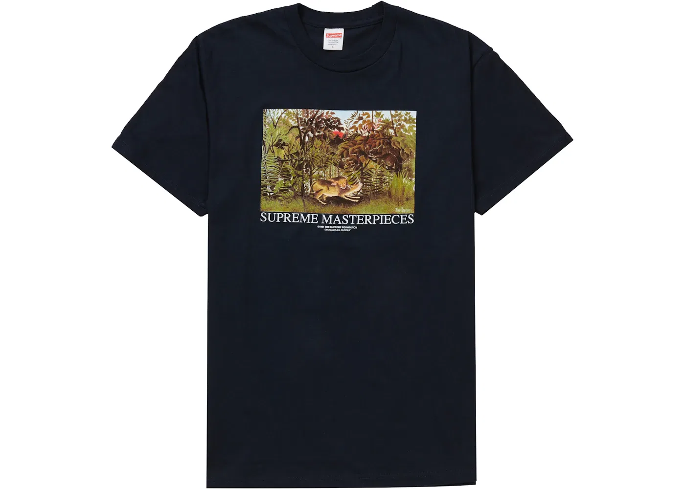 Мужская футболка с принтом Supreme Masterpieces Tee Supreme, Navy