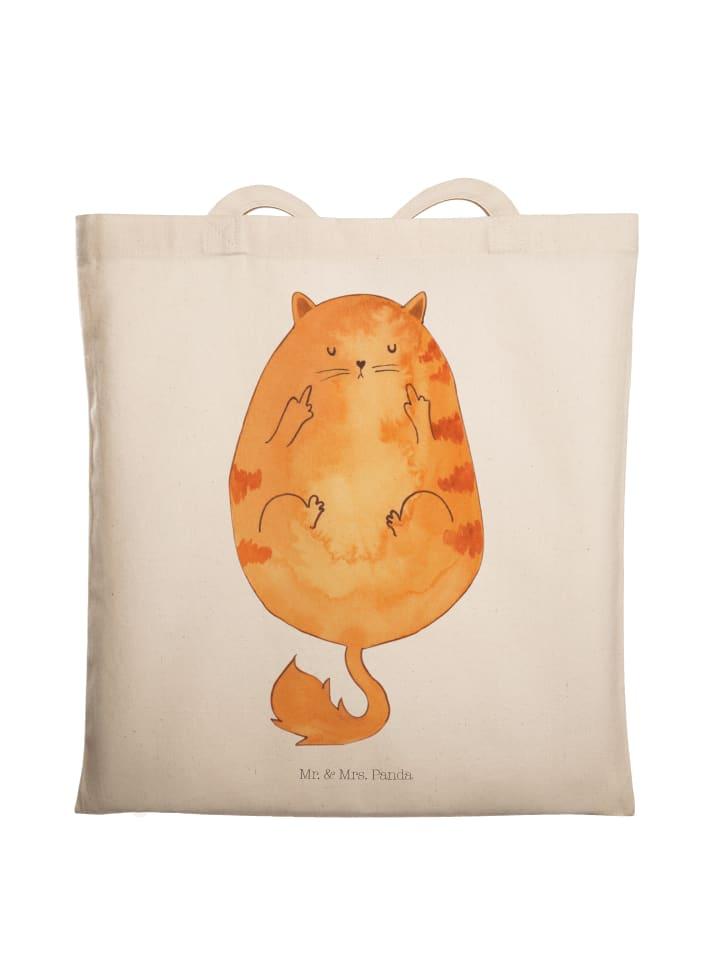 

Сумка Mr. & Mrs. Panda Tragetasche Katze Frühaufsteher ohne Spruch, кремовый