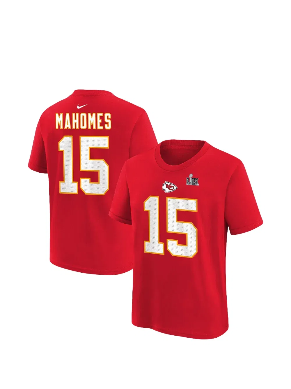 Хлопковая футболка Kansas City Chiefs с Патриком Махоумсом Nike Kids, красный — фото 2
