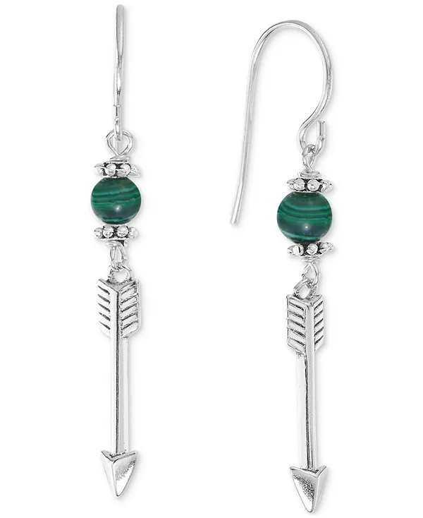 

Серьги-Подвески с каменными бусинами и стрелами из стерлингового серебра Macy'S, malachite