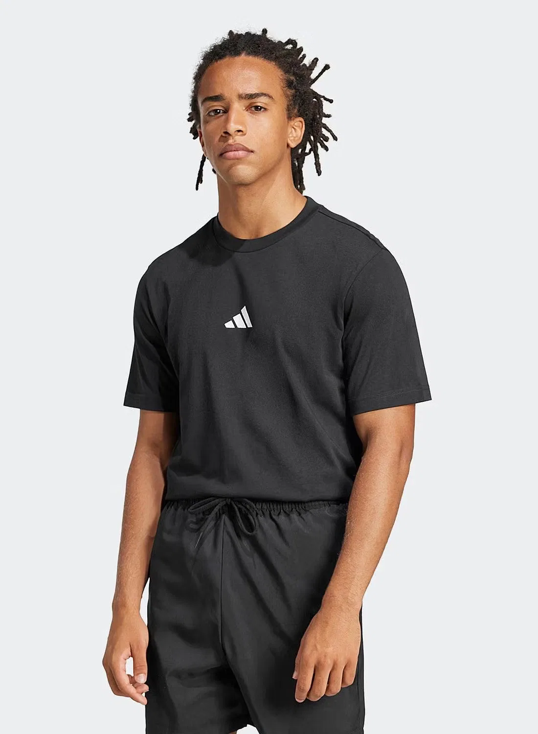 Футболка с вышитым логотипом Essentials Adidas, черный