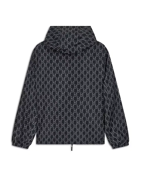Мужская куртка с принтом Allover Print Blouson Jacket Emporio Armani, темно-синий — фото 3