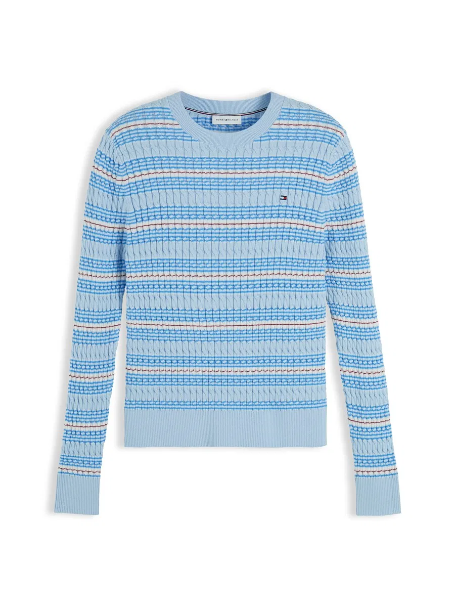 Свитер TOMMY HILFIGER, цвет лазурный, светло-голубой