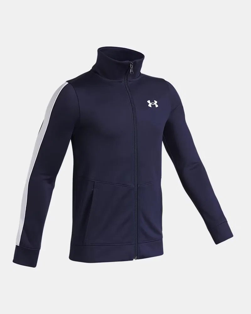 Куртка детская из мягкого трикотажа с начесом UA Pennant UnderArmour, Midnight Navy/White — фото 3