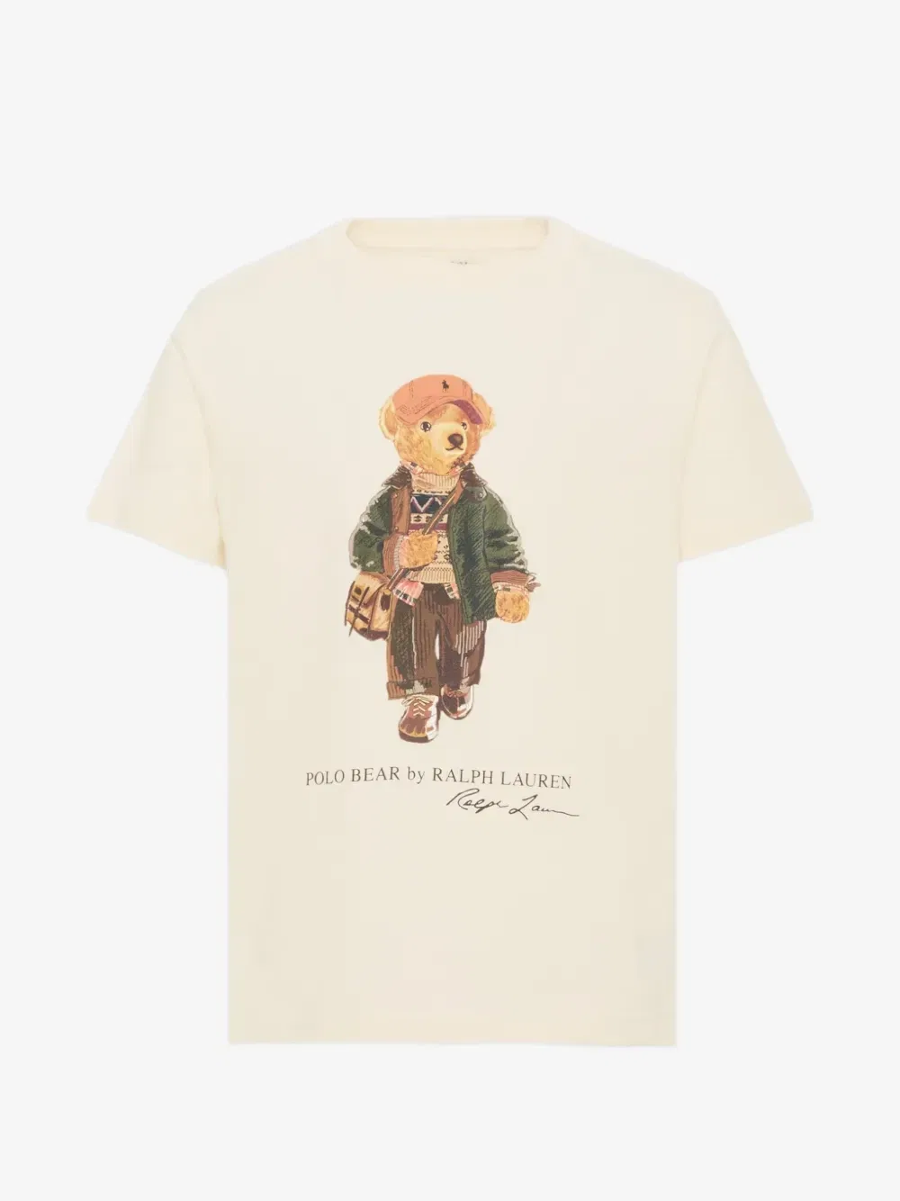 Футболка с медведем Поло POLO RALPH LAUREN KIDS, бежевый