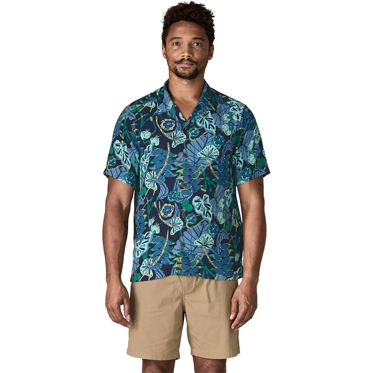 Мужская рубашка с коротким рукавом Tidal Threads Patagonia, Tropiclimb: New Navy
