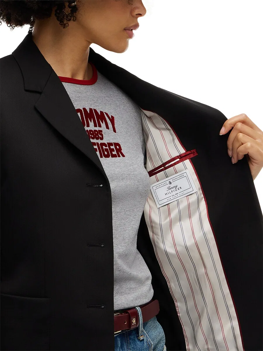 Блейзер TOMMY HILFIGER черного цвета — фото 3