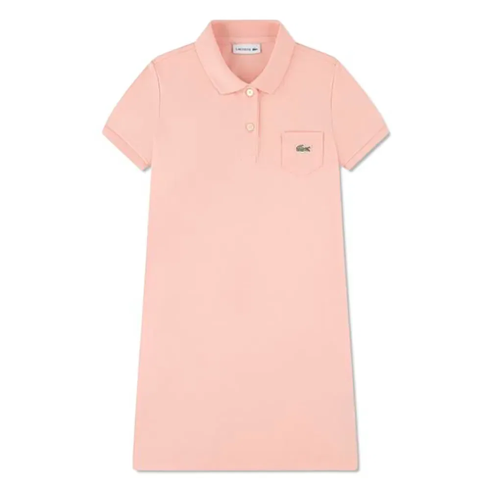 Платье с коротким рукавом Lacoste Kids, розовый