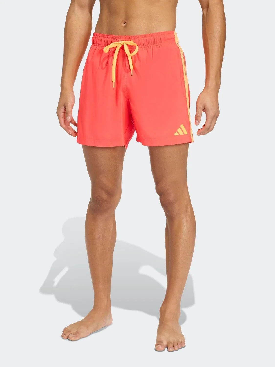 Плавки с 3 полосками, 5 дюймов adidas, красный