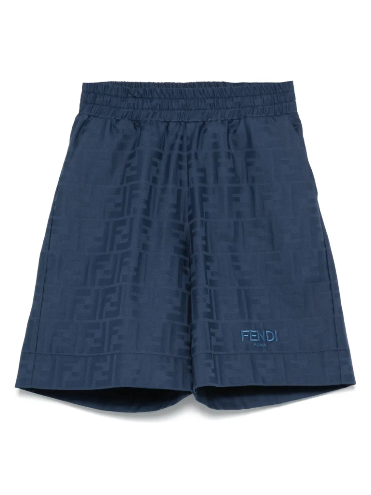 

Шорты с жаккардовым логотипом FF Fendi Kids, синий