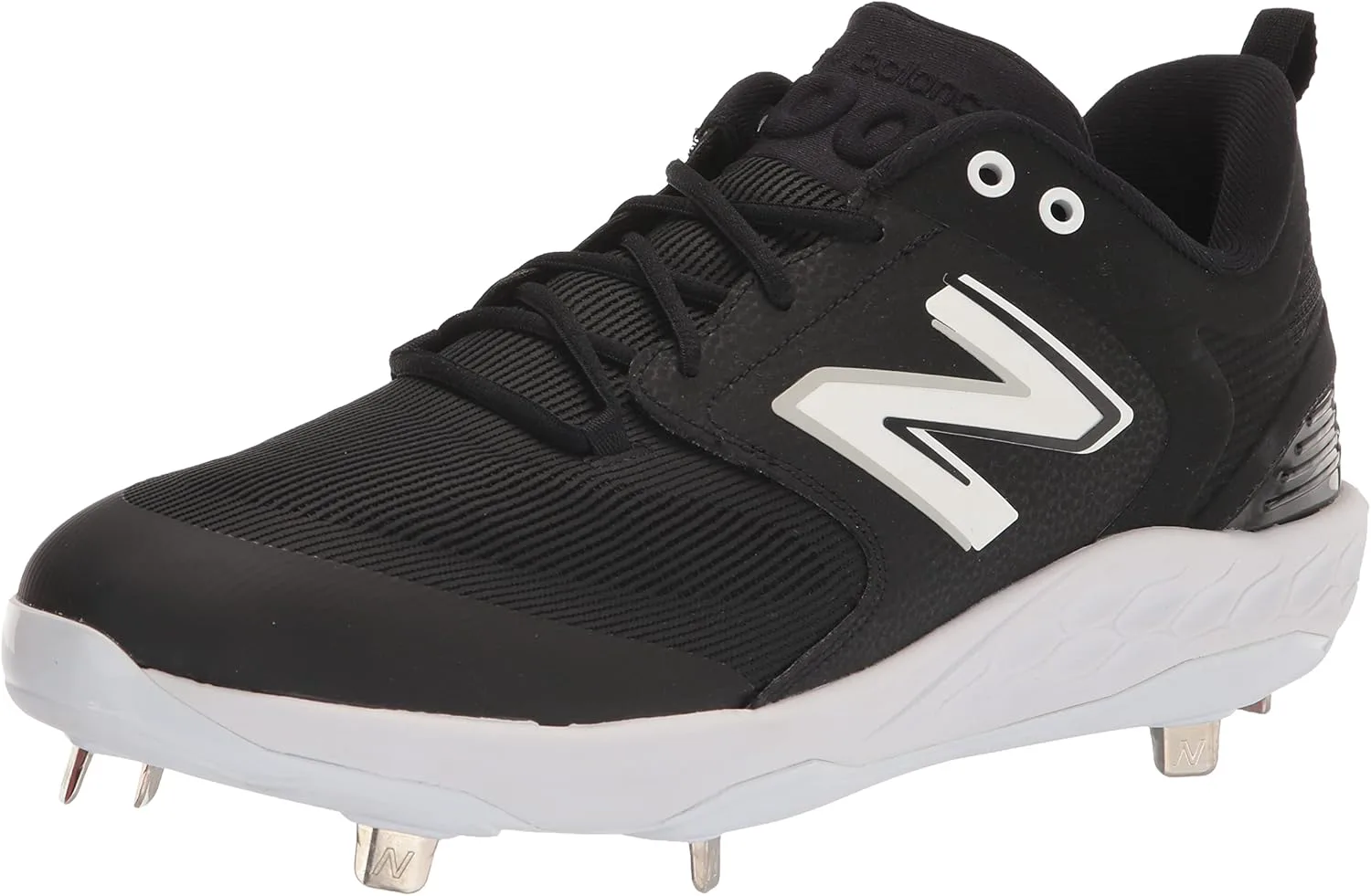 Бейсбольные кроссовки New Balance Fresh Foam X 3000 V6 для мужчин, металлические, черно-белый — фото 3