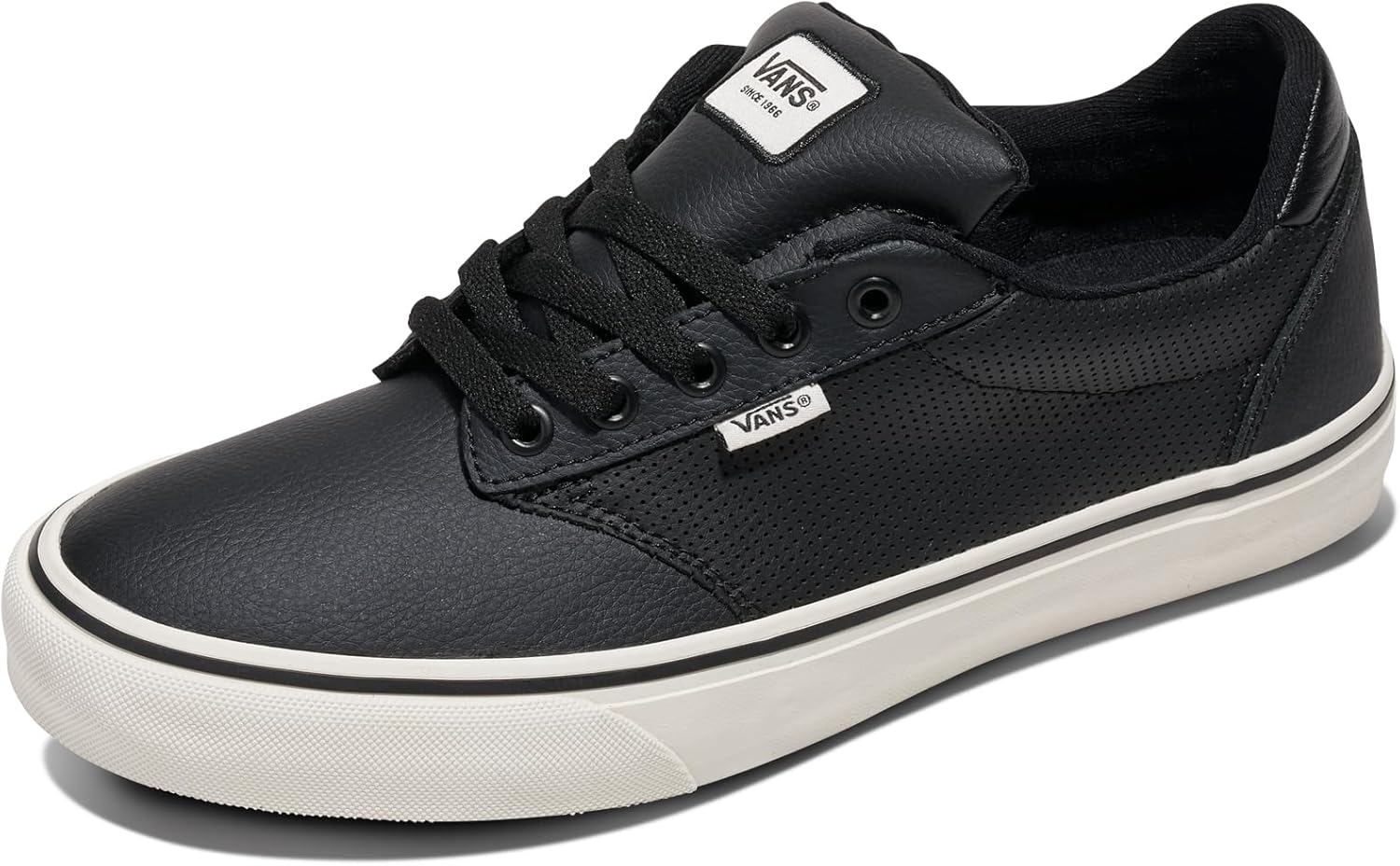 Vans мужские Atwood Deluxe Shoe | низкие модные кроссовки для работы, прогулок и повседневной носки, Perf Leather Black — фото 2