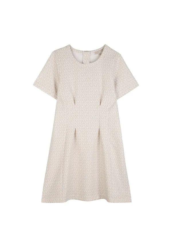 Платье с короткими рукавами Michael Kors Kids, Cream