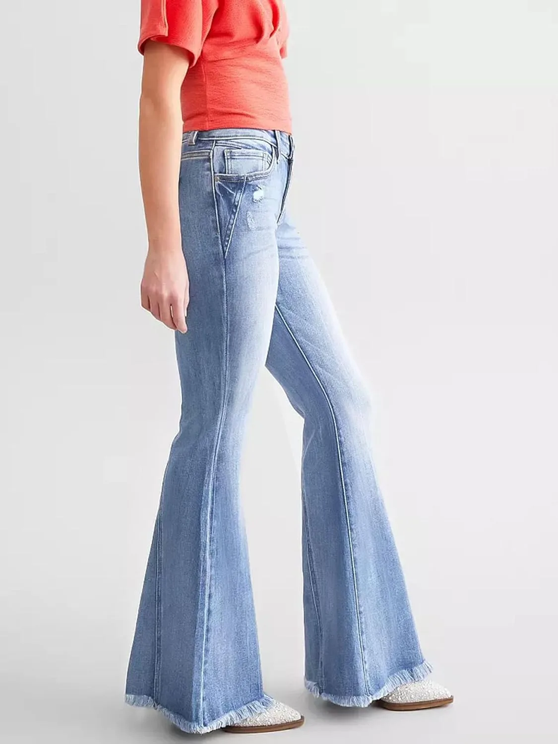 Женские джинсы Vintage Mid Rise с эффектом стройности и расклешенным низом — фото 3