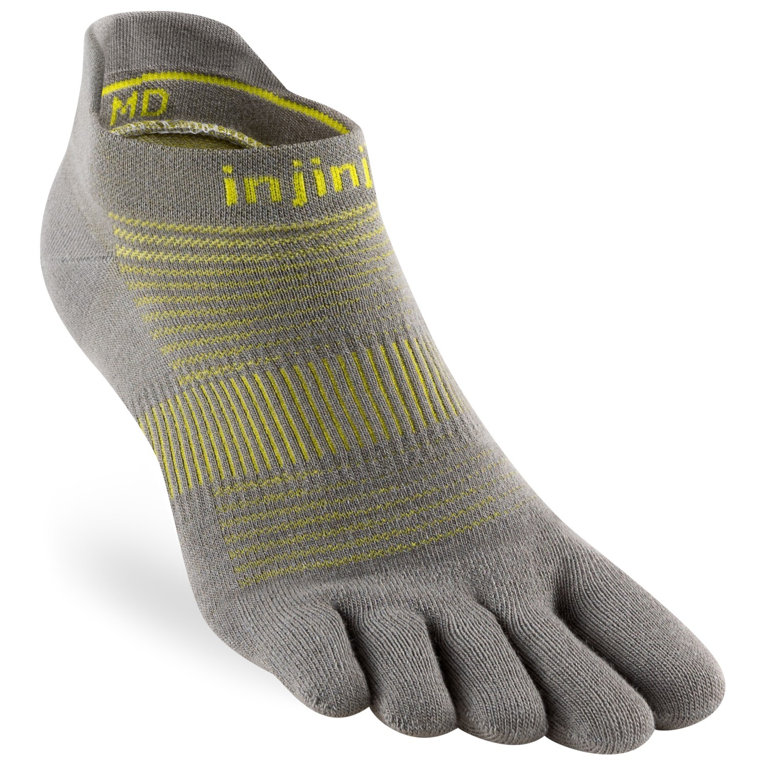 

Носки для бега Injinji Run Lightweight No Show, цвет Neon Silver