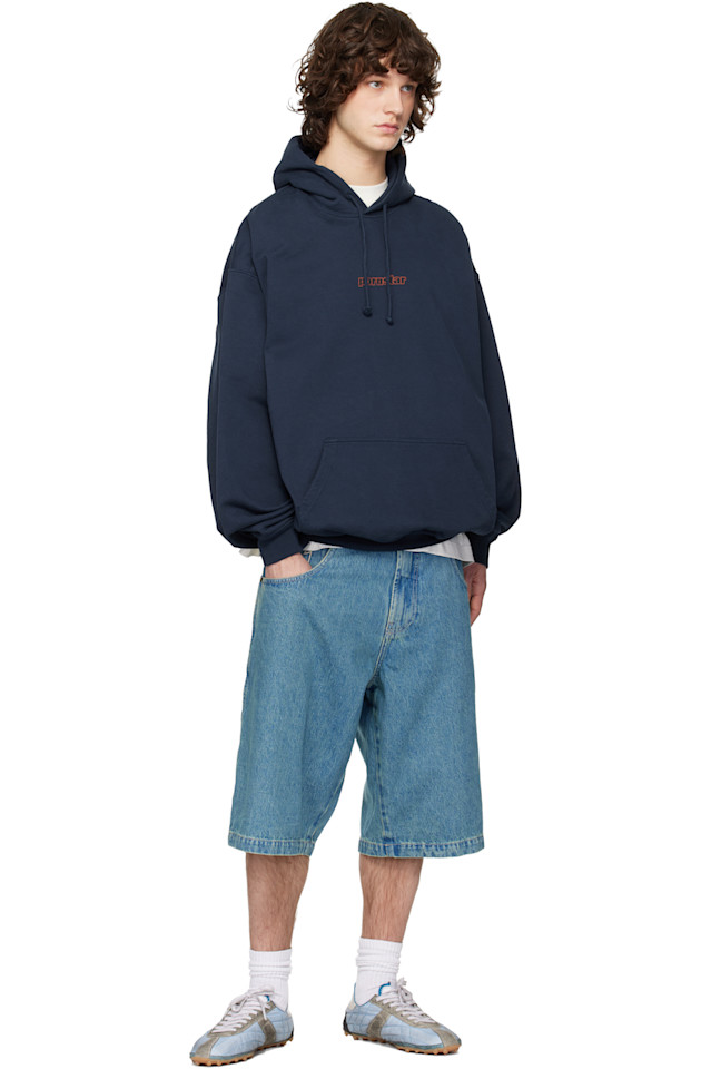 Толстовка с надписью «Порнозвезда» Vetements, темно-синий — фото 4