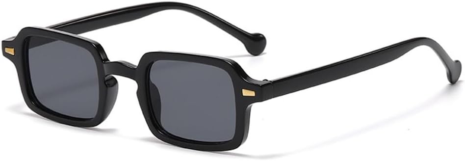 

Женские солнцезащитные очки маленького размера в винтажном стиле с заклепками, градиентные линзы, защита от УФ-излучения UV400; мужские солнцезащитные очки с леопардовым принтом, синие VFDHN, C1 Black Gray