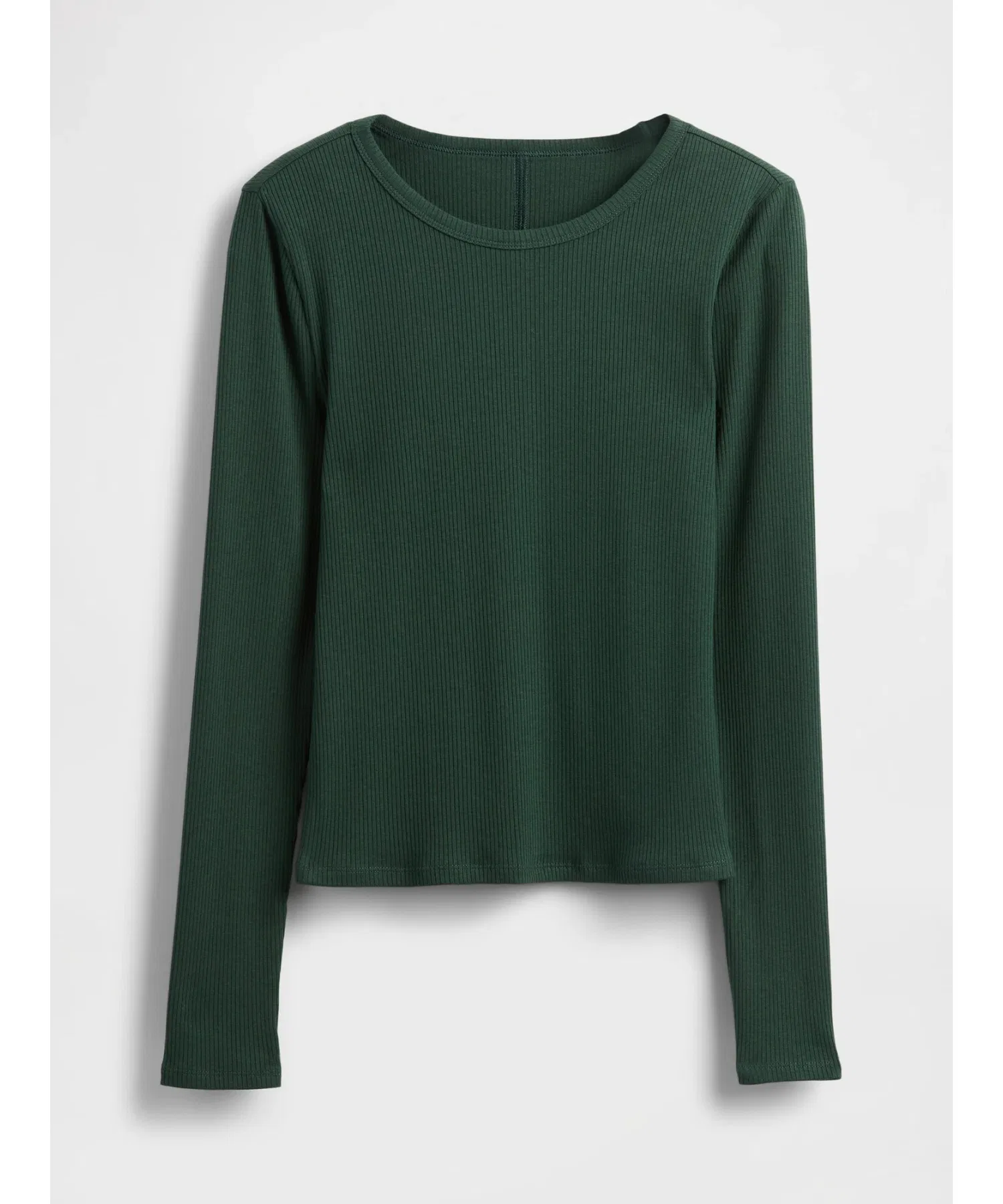 Женская футболка GAP Modern Rib с длинным рукавом тёмно-синяя — фото 4